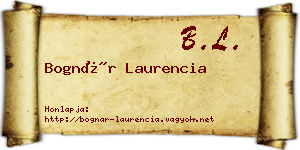 Bognár Laurencia névjegykártya